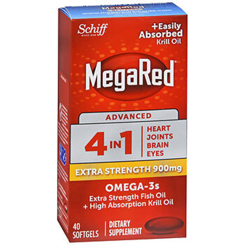 Schiff MegaRed Advanced 4 in 1 Extra Strength 900 mg Softgels - 40 ct