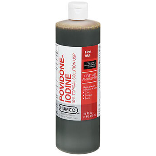 Humco Povidone-Iodine 10% Topical Solution USP - 16 oz