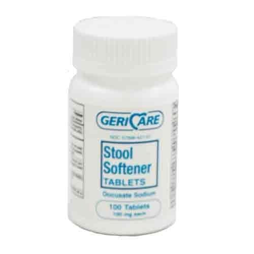 Gericare Docusate Sodium Stool Softener Tablets, 100 mg - 100 Count