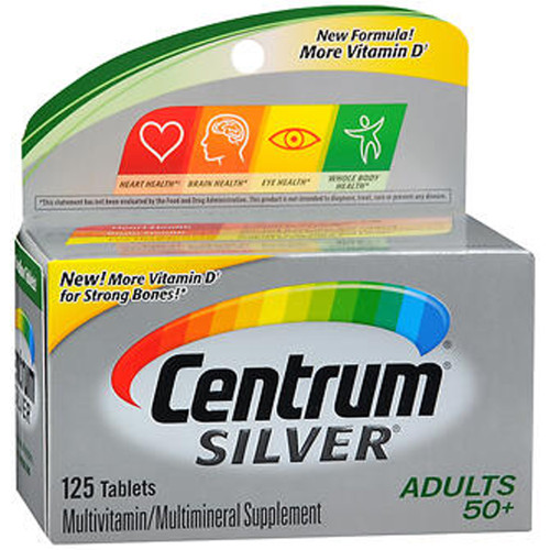 Centrum Silver Adults 50+ Multivitamin/Multimineral Supplement Tablets - 125 Ct. Centrum Silver Adults 50+ Multivitamin/Multimineral Supplement Tablets - 125 Ct.