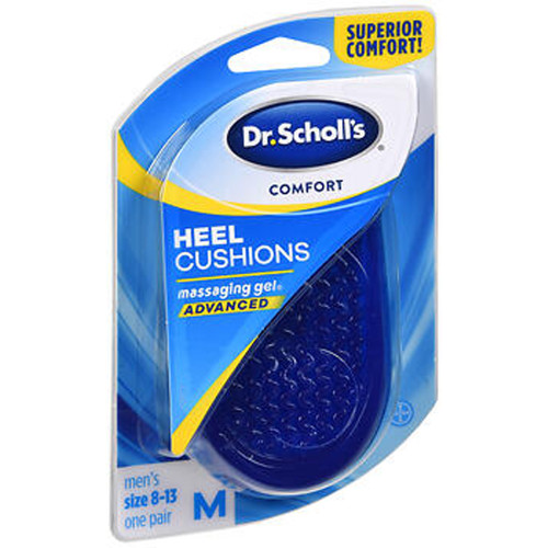 Dr. Scholl's Comfort Heel Cushions Advanced Massaging Gel Men's - 1 PR
