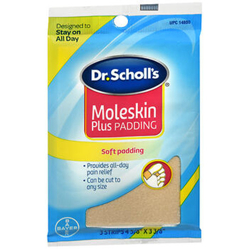 Dr. Scholl's Moleskin Plus Padding - 3 strips
