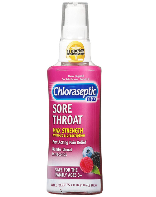 Chloraseptic Max Sore Throat Spray Wild Berries - 4 oz