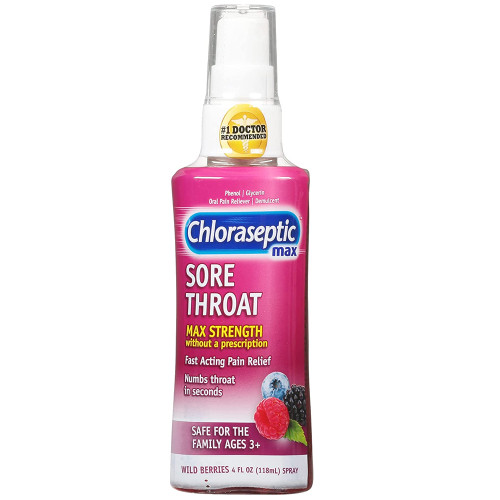 Chloraseptic Max Sore Throat Spray Wild Berries - 4 oz