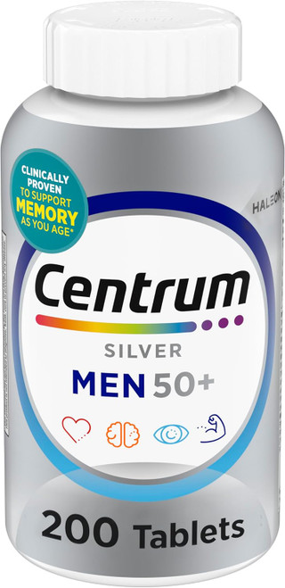 Centrum Silver Men 50+ Multivitamin/Multimineral Supplement Tablets - 200 ct