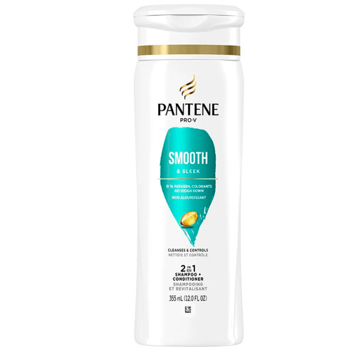 Pantene Pro-V Smooth & Sleek 2 in 1 Shampoo & Conditioner - 12 oz