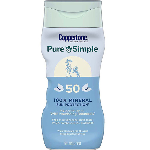 Coppertone SPF 50 Pure & Simple Sunscreen Lotion - 6 oz