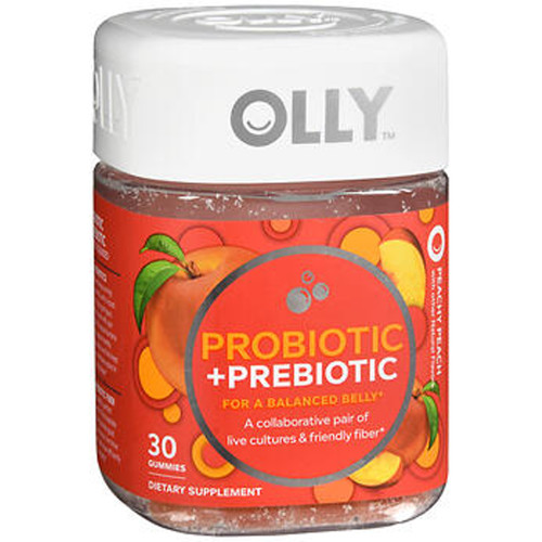 Olly Probiotic + Prebiotic Gummies Peachy Peach - 30 ct