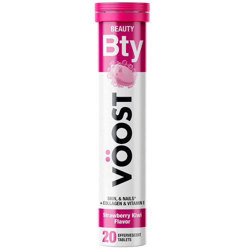 VOOST Effervescent Beauty Vitamin Drink Tablets, Strawberry Kiwi Flavor - 20 ct