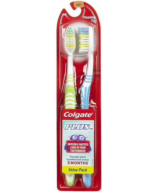 Colgate Plus Toothbrushes Soft Full Head Value Pack - 2 ct