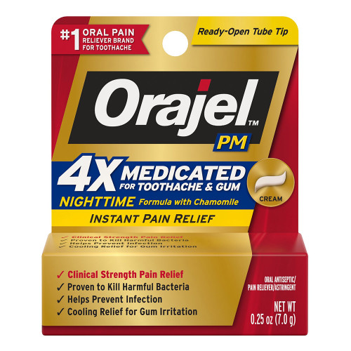 Orajel PM Medicated Cream for Toothache & Gum - 0.25 oz