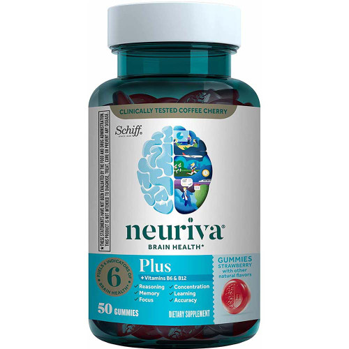Schiff Neuriva Brain Performance Plus Gummies Strawberry - 50 ct