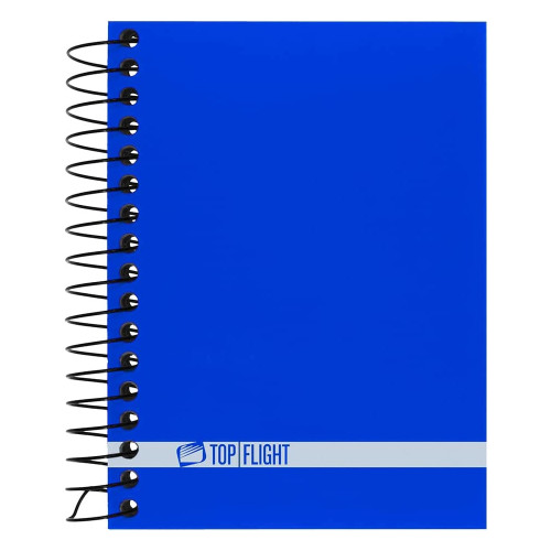 Top Flight Boss Poly Cover and Black Wire Chub Wirebound Notebook, College Rule, 180 Sheets, Color May Vary (43005)