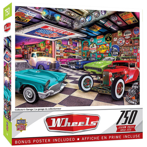 Wheels Collector's Garage 750 Piece Jigsaw Puzzle  Puzzle