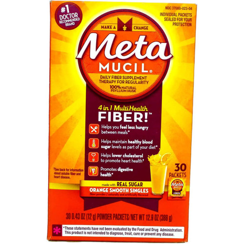 Metamucil Smooth Texture Orange Single Dose - 30 Packets