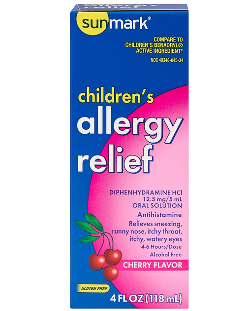 Sunmark Children's Allergy Relief Liquid Cherry Flavor - 4 oz