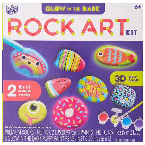 Glow in the Dark Rock Art Kit - 1pkg