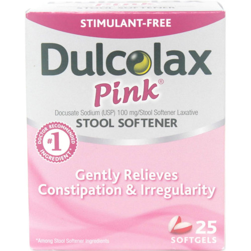 Dulcolax Pink Stool Softener Softgels - 25 Softgels