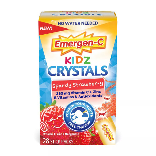 Emergen-C Kidz Crystals Stick Packs, Sparkly Strawberry - 28 ea