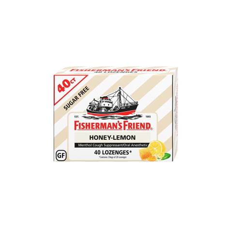 Fisherman's Friend Menthol Cough Suppressant/ Oral Anesthetic, SF Honey-Lemon - 40 ct