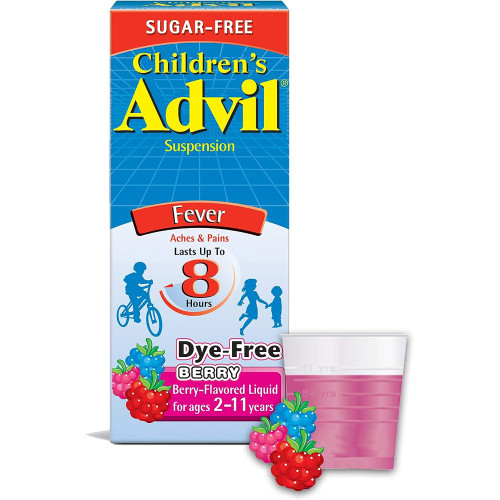 Advil Children's Suspension Sugar Free,Dye Free, Berry Flavor- 4oz Advil Children's Suspension Sugar Free,Dye Free, Berry Flavor- 4oz