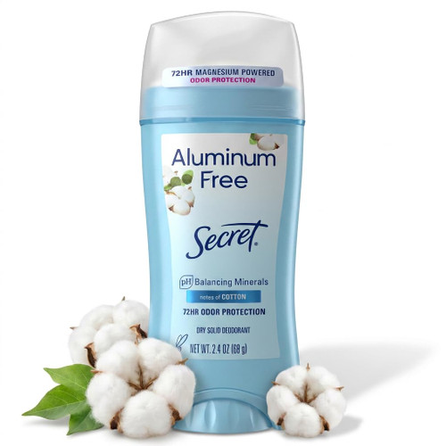 Secret Aluminum Free Deodorant, Cotton -2.4 oz