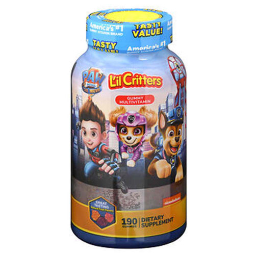L'il Critters Paw Patrol Dietary Supplement Gummies Blueberry, Cherry, Orange - 190 ct