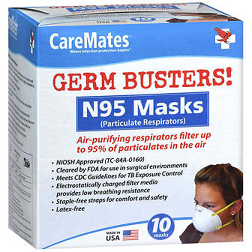 CareMates N-95 Respirator Mask - 10 ct