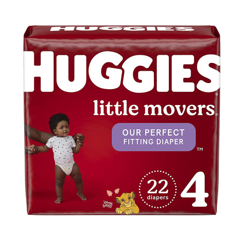 Huggies Little Movers Diapers Size 4 - 4 packs of 22