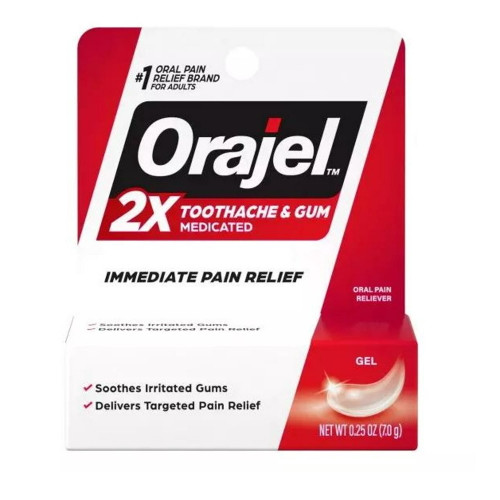 Orajel 2X Toothache & Gum Medicated Gel - 0.25 oz