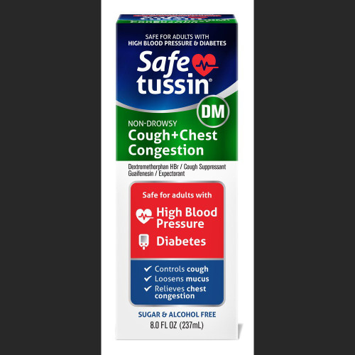 Safetussin DM Cough + Chest Congestion Liquid, Non-Drowsy - 8 oz