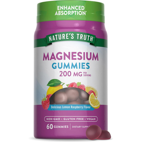 Nature's Truth Magnesium Gummies, Lemon Raspberry Flavor - 60 ct