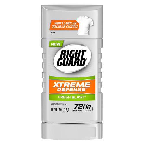 Right Guard Xtreme Defense Antiperspirant Deodorant Gel, Fresh Blast - 2.6 oz