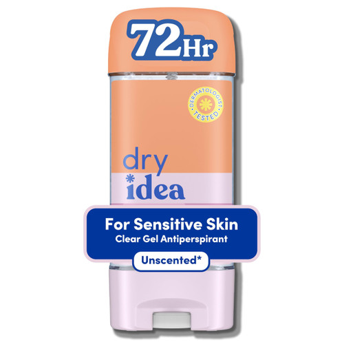 Dry Idea Gel Deodorant & Antiperspirant, Unscented - 3 oz