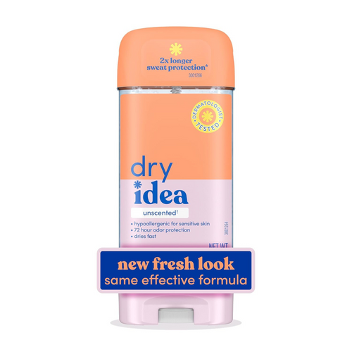 Dry Idea Gel Deodorant & Antiperspirant, Unscented - 3 oz