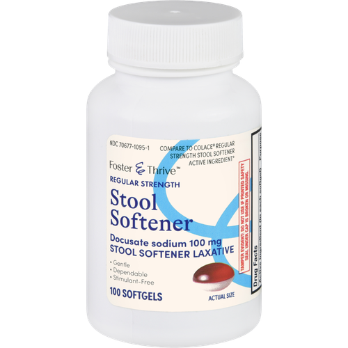 Foster & Thrive Regular Strength 100 mg Stool Softener - 100 ct