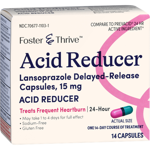 Foster & Thrive 24 Hr Acid Reducer, Delayed-Release - 14 ct