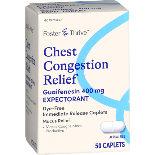 Foster & Thrive 400 mg Guaifenesin Chest Congestion Relief - 50 ct