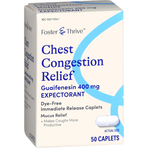 Foster & Thrive 400 mg Guaifenesin Chest Congestion Relief - 50 ct