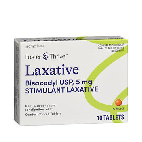 Foster & Thrive Bisacodyl USP 5 mg Laxative - 10 ct