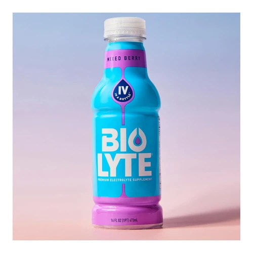 Biolyte Electrolye Drink, Mixed Berry Flavor - 12 ct of 16 oz