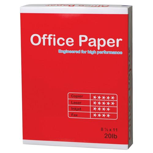 White Copy Paper, White, 20# - 1 Ream