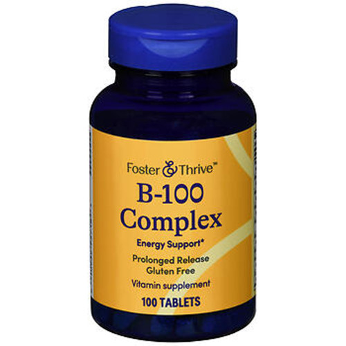 Foster & Thrive B-100 Complex Prolonged ReleaseTablets - 100 count Foster & Thrive B-100 Complex Prolonged ReleaseTablets - 100 count