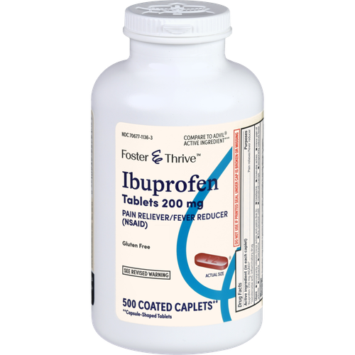 Foster & Thrive Ibuprofen 200 mg Coated Caplets - 500 count