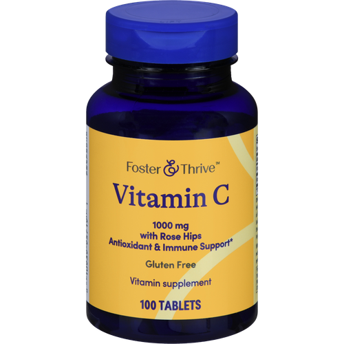 Foster & Thrive Vitamin C 1000 mg with Rose Hips Tablets - 100 count