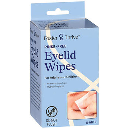 Foster & Thrive Rinse-Free Eyelid Wipes - 30 count Foster & Thrive Rinse-Free Eyelid Wipes - 30 count