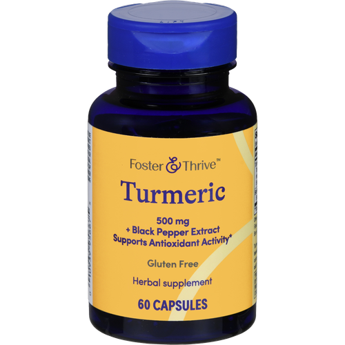 Foster & Thrive Turmeric 500 mg + Black Pepper Extract Capsules - 60 count