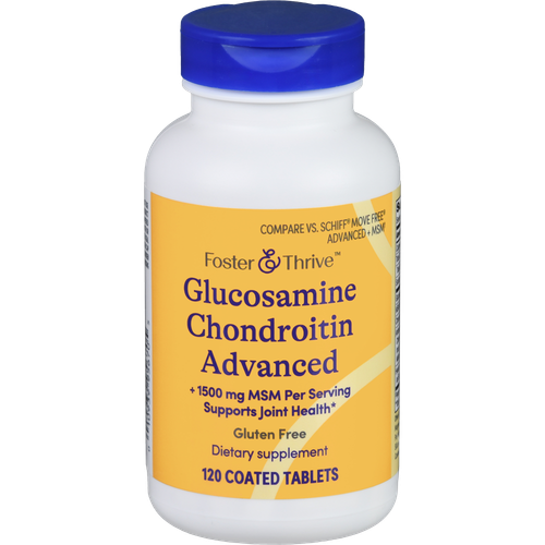 Foster & Thrive Glucosamine Chondroitin Advanced + 1500 mg MSM Coated Tablets - 120 count