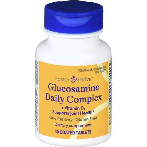Foster & Thrive Glucosamine Daily Complex + Vitamin D3 Coated Tablets -30 count