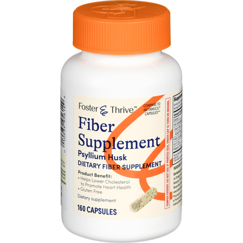 Foster & Thrive Fiber Supplement Psyllium Husk Capsules - 160 count